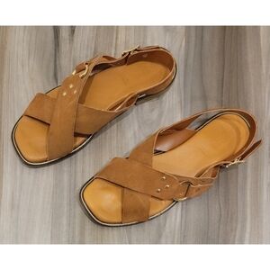Lottini Suede Leather Sandals size 8